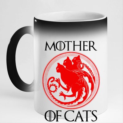 Mother Of Cats 11oz Black Color Changing Mug