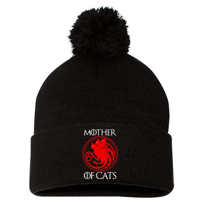 Mother Of Cats Pom Pom 12in Knit Beanie