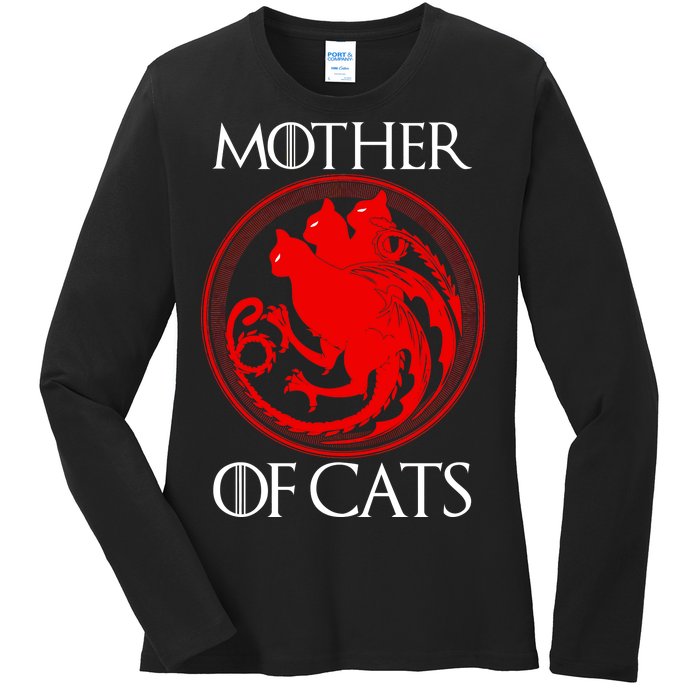 Mother Of Cats Ladies Long Sleeve Shirt