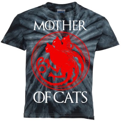 Mother Of Cats Kids Tie-Dye T-Shirt