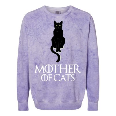 Mother of Cats Funny Cat Lover Colorblast Crewneck Sweatshirt