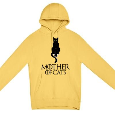 Mother of Cats Funny Cat Lover Premium Pullover Hoodie