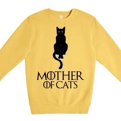 Mother of Cats Funny Cat Lover Premium Crewneck Sweatshirt