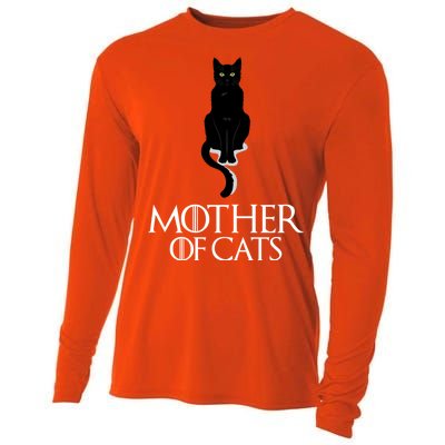 Mother of Cats Funny Cat Lover Cooling Performance Long Sleeve Crew