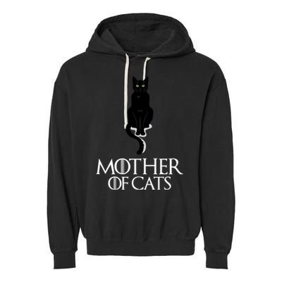Mother of Cats Funny Cat Lover Garment-Dyed Fleece Hoodie