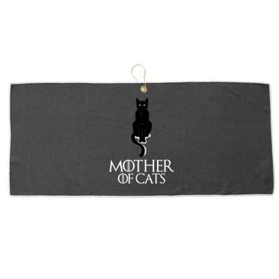 Mother of Cats Funny Cat Lover Large Microfiber Waffle Golf Towel