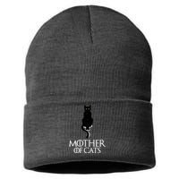 Mother of Cats Funny Cat Lover Sustainable Knit Beanie