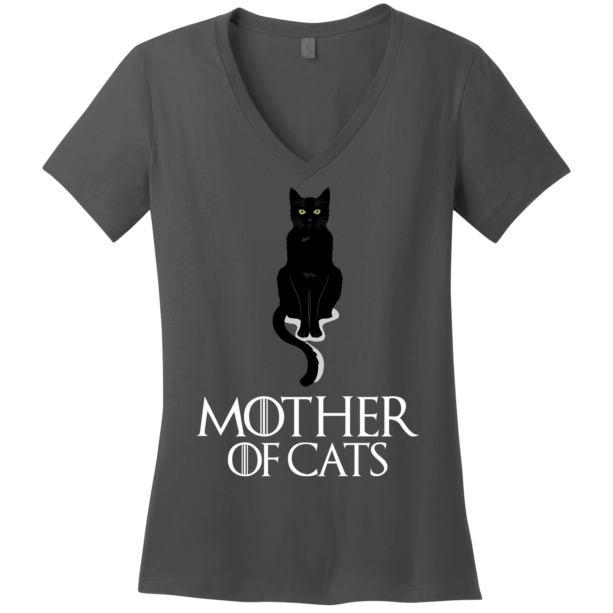 Mother of Cats Funny Cat Lover Women's V-Neck T-Shirt