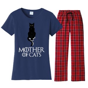 Mother of Cats Funny Cat Lover Women's Flannel Pajama Set