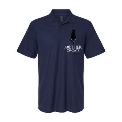 Mother of Cats Funny Cat Lover Softstyle Adult Sport Polo