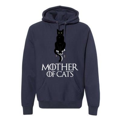 Mother of Cats Funny Cat Lover Premium Hoodie