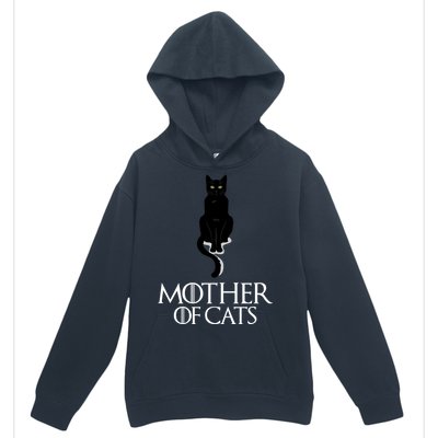 Mother of Cats Funny Cat Lover Urban Pullover Hoodie