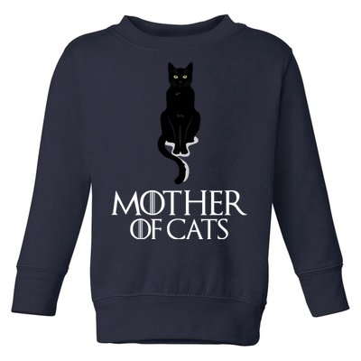 Mother of Cats Funny Cat Lover Toddler Sweatshirt