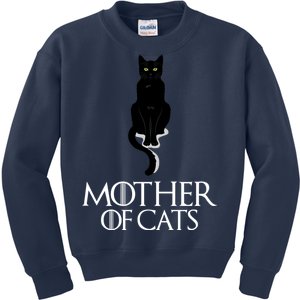 Mother of Cats Funny Cat Lover Kids Sweatshirt