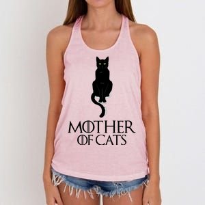 Mother of Cats Funny Cat Lover Women's Knotted Racerback Tank