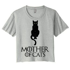 Mother of Cats Funny Cat Lover Women's Crop Top Tee