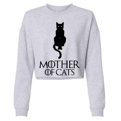 Mother of Cats Funny Cat Lover Cropped Pullover Crew