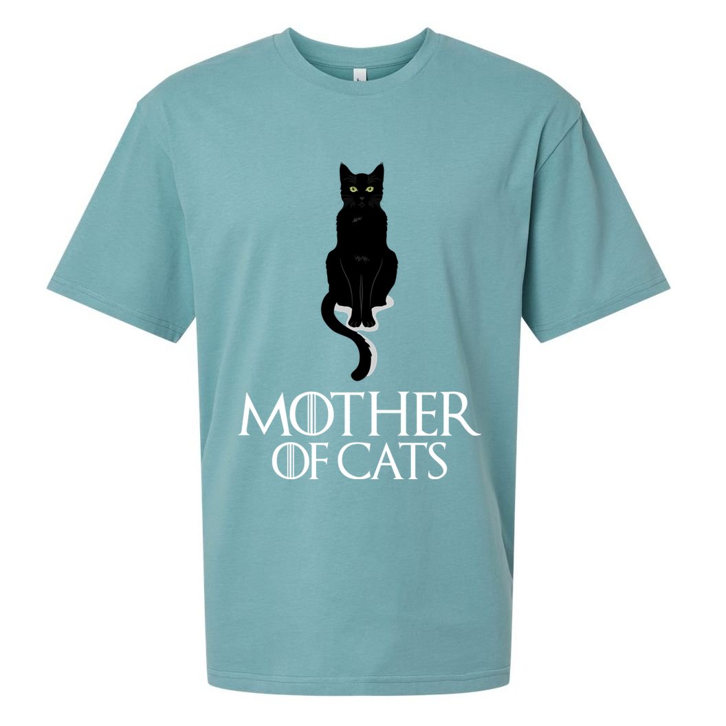 Mother of Cats Funny Cat Lover Sueded Cloud Jersey T-Shirt