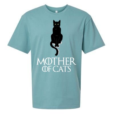 Mother of Cats Funny Cat Lover Sueded Cloud Jersey T-Shirt