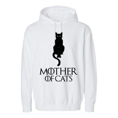 Mother of Cats Funny Cat Lover Garment-Dyed Fleece Hoodie