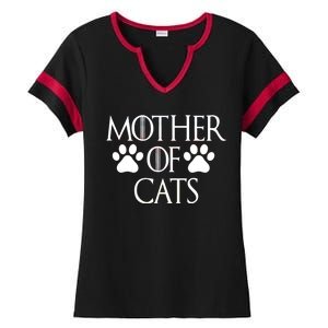 Mother Of Cats Meme Ladies Halftime Notch Neck Tee