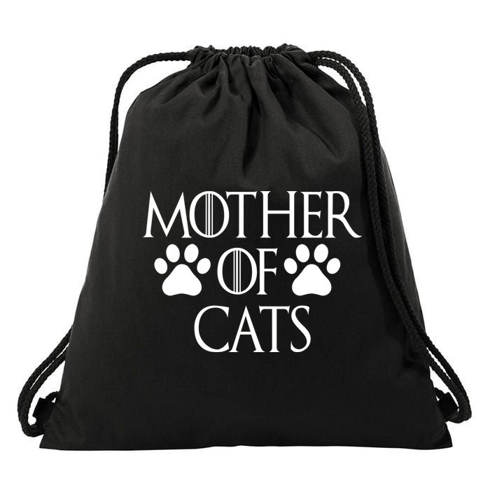 Mother Of Cats Meme Drawstring Bag