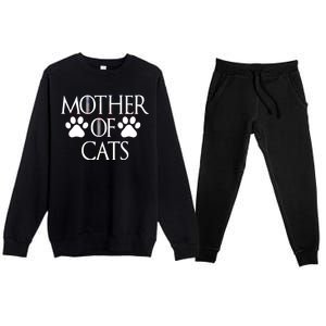 Mother Of Cats Meme Premium Crewneck Sweatsuit Set