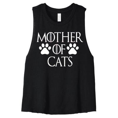 Mother Of Cats Meme Women's Racerback Cropped Tank