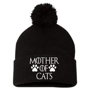 Mother Of Cats Meme Pom Pom 12in Knit Beanie