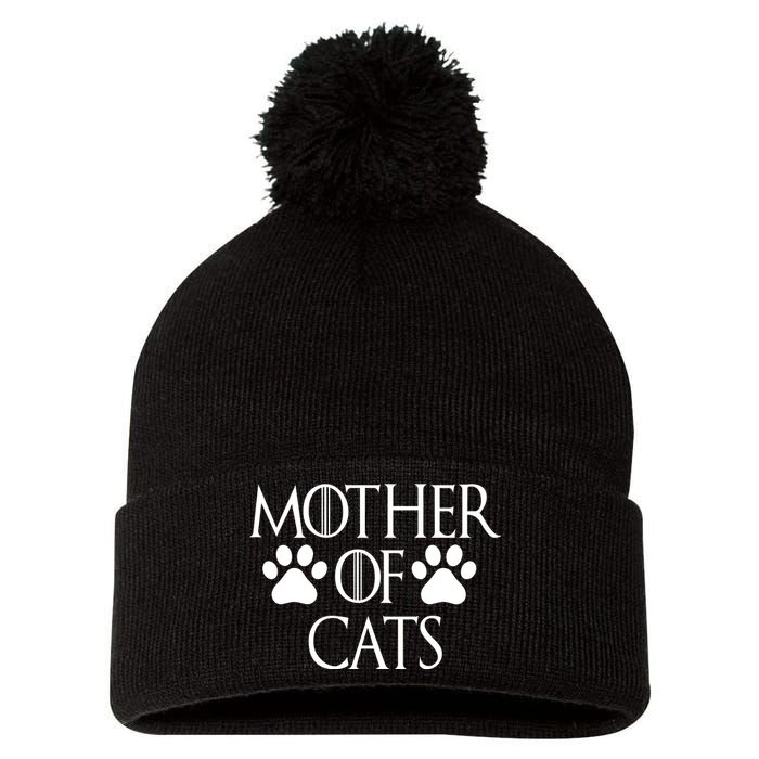 Mother Of Cats Meme Pom Pom 12in Knit Beanie