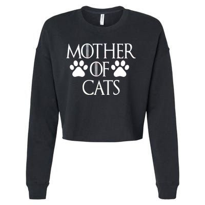 Mother Of Cats Meme Cropped Pullover Crew