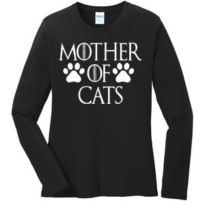 Mother Of Cats Meme Ladies Long Sleeve Shirt