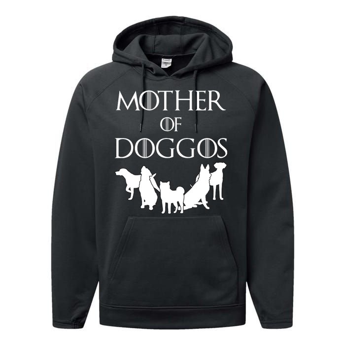 Mother Of Doggos Dog Mom Performance Fleece Hoodie