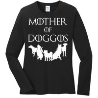 Mother Of Doggos Dog Mom Ladies Long Sleeve Shirt