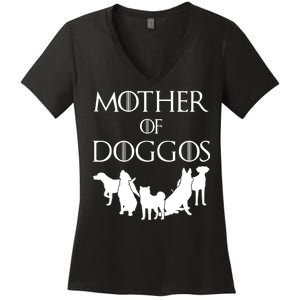 Mother Of Doggos Dog Mom Women's V-Neck T-Shirt