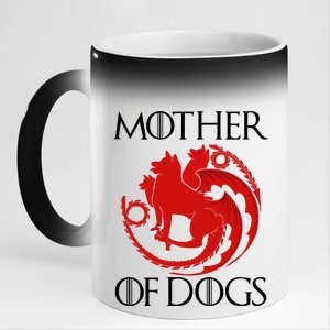 Mother Of Dogs Emblem 11oz Black Color Changing Mug