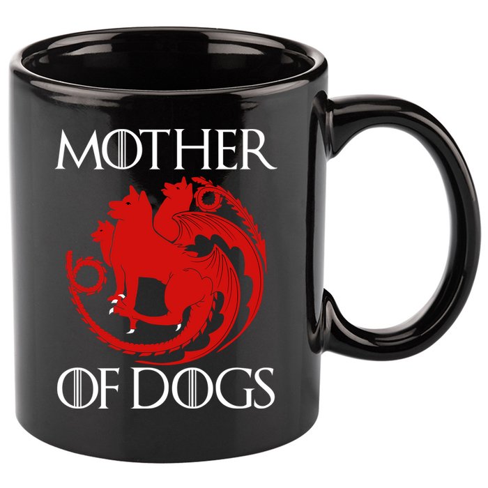 Mother Of Dogs Emblem 11oz C Handle Ceramic Mug