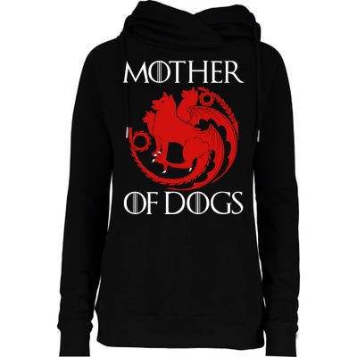 Mother Of Dogs Emblem Womens Funnel Neck Pullover Hood