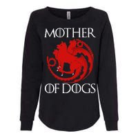 Mother Of Dogs Emblem Womens California Wash Sweatshirt