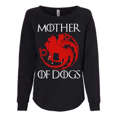 Mother Of Dogs Emblem Womens California Wash Sweatshirt