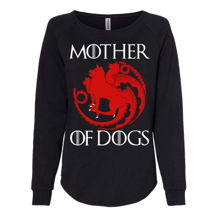 Mother Of Dogs Emblem Womens California Wash Sweatshirt