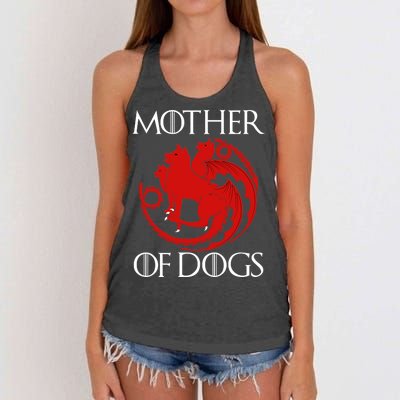 Mother Of Dogs Emblem Women's Knotted Racerback Tank