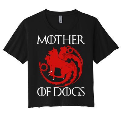 Mother Of Dogs Emblem Women's Crop Top Tee