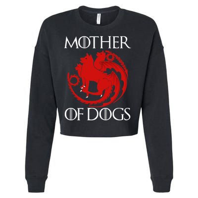 Mother Of Dogs Emblem Cropped Pullover Crew