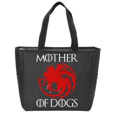 Mother Of Dogs Emblem Zip Tote Bag