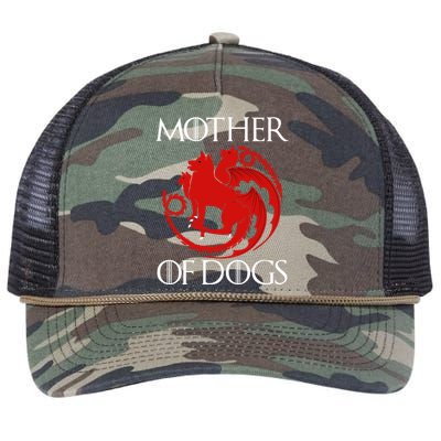 Mother Of Dogs Emblem Retro Rope Trucker Hat Cap