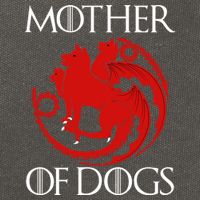 Mother Of Dogs Emblem Cotton Canvas Backpack