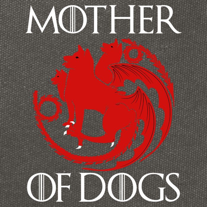 Mother Of Dogs Emblem Cotton Canvas Backpack
