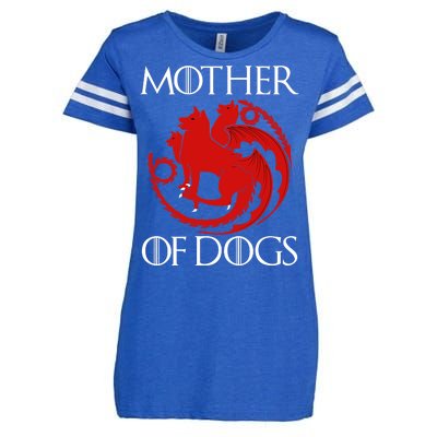 Mother Of Dogs Emblem Enza Ladies Jersey Football T-Shirt