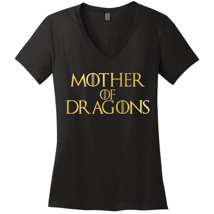 Mother of Dragons Gold Limited Edition Women's V-Neck T-Shirt